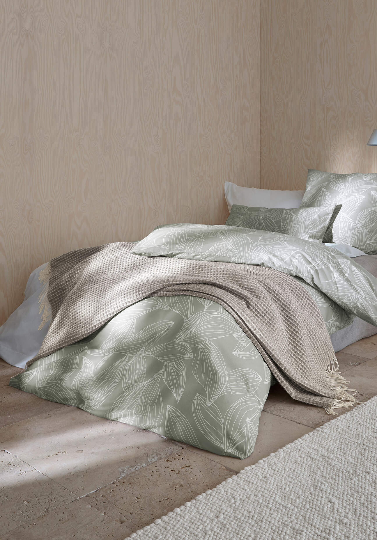 hessnatur Wollmix Waffle Plaid YARA aus Bio-Lambswool mit Bio-Baumwolle - grau Grösse130x180 cm