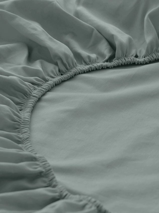 Satin Spannbettlaken aus reiner Bio-Baumwolle
