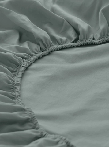 Satin Spannbettlaken aus reiner Bio-Baumwolle - 0