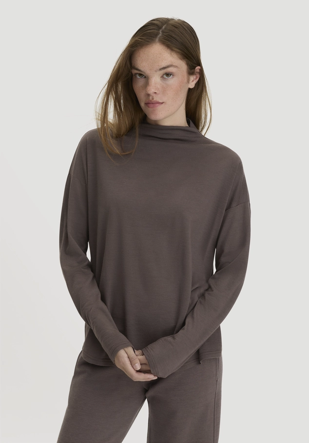 Longsleeve Oversize aus reiner Bio-Merinowolle