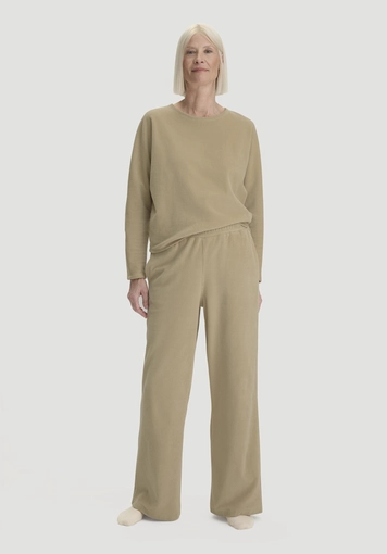 Cord stretch wide leg ACTIVE LIGHT trousers made from pure organic cotton - 0