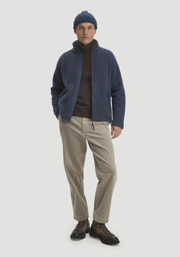 Regular wool fleece jacket made from pure organic merino wool - 1