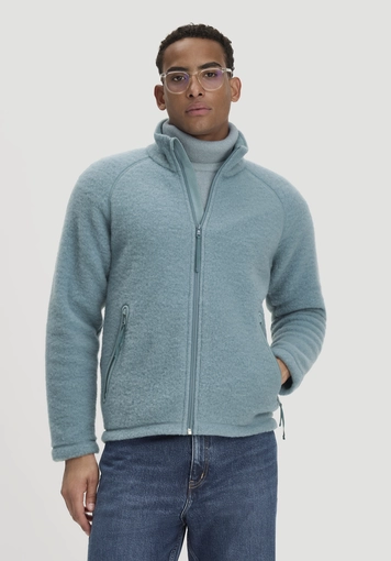 Regular wool fleece jacket made from pure organic merino wool - 0