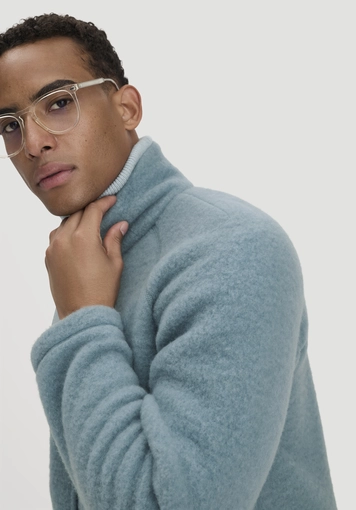 Regular wool fleece jacket made from pure organic merino wool - 3