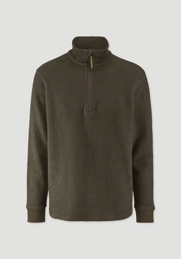 Fleece Troyer Relaxed made of pure organic cotton Fleece Troyer Relaxed made of pure organic cotton
