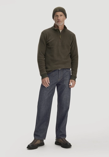 Fleece Troyer Relaxed made of pure organic cotton - 1
