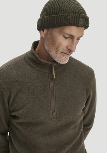 Fleece Troyer Relaxed made of pure organic cotton - 3