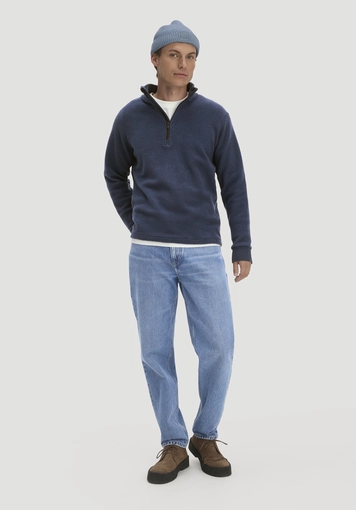 Fleece Troyer Relaxed made of pure organic cotton - 1