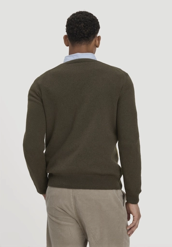 Regular knit sweater made of organic merino wool with organic cotton - 2