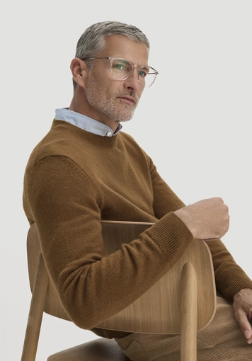 Regular knit sweater made of organic merino wool with organic cotton - 3