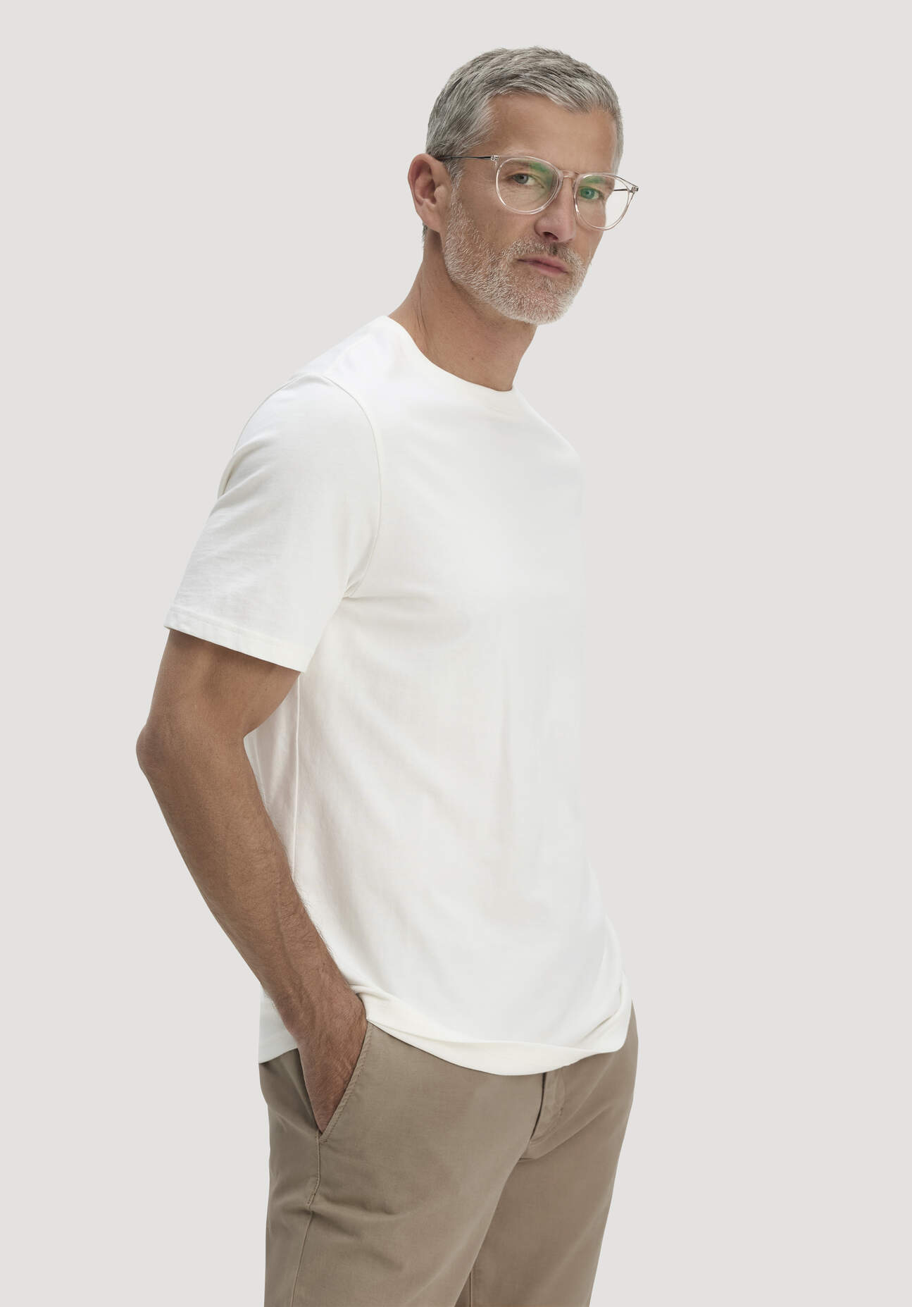 hessnatur Herren Heavy Jersey Shirt Relaxed aus Bio-Baumwolle - weiß Grösse48