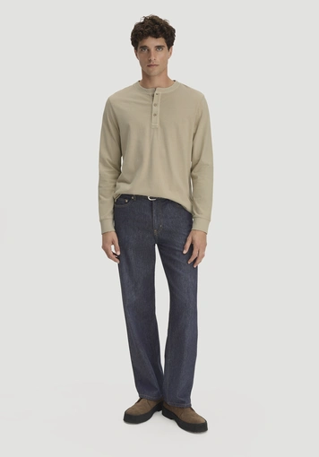 Henley Longsleeve Relaxed aus reiner Bio-Baumwolle - 1