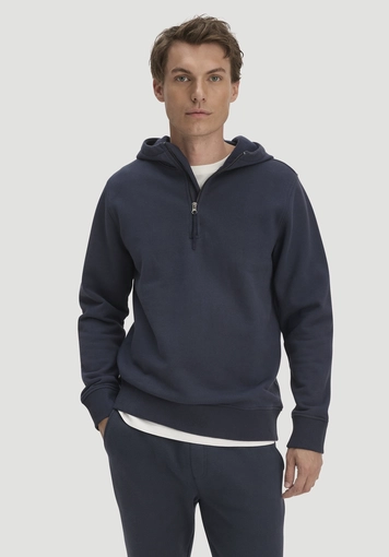 Regular size sweat hoodie made from organic cotton with recycled cotton - 0