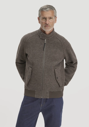 Harrington Walk Jacket Regular made from pure organic merino wool - 0