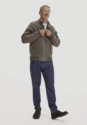 Harrington Walk Jacket Regular made from pure organic merino wool - 1