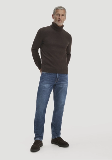 Rollkragen-Pullover Regular aus Bio-Merinowolle und Bio-Baumwolle - 1