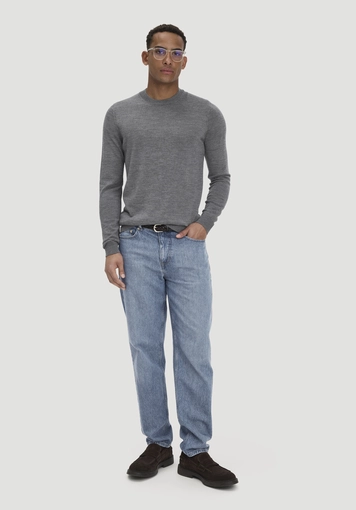 Regular sweater made of pure organic merino wool - 1