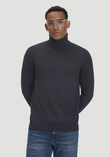 Rollkragenpullover Regular aus reiner Bio-Merinowolle - 0