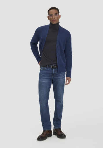 Rollkragenpullover Regular aus reiner Bio-Merinowolle - 1