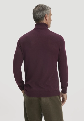 Regular-size roll-neck sweater made from pure organic merino wool - 2