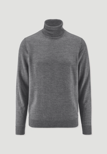 Rollkragenpullover Regular aus reiner Bio-Merinowolle