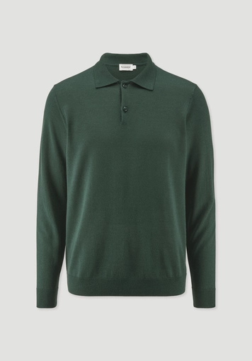 Strick Polo Regular aus reiner Bio-Merinowolle Strick Polo Regular aus reiner Bio-Merinowolle