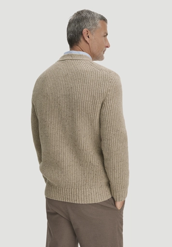 Regular-size pullover made from organic cotton with recycled wool - 2