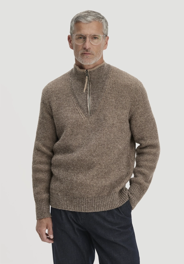 Rhön Double Knit Troyer Relaxed aus regionaler Schurwolle mit Bio-Baumwolle