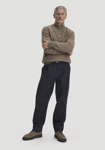 Rhön Double Knit Troyer Relaxed aus regionaler Schurwolle mit Bio-Baumwolle - 1