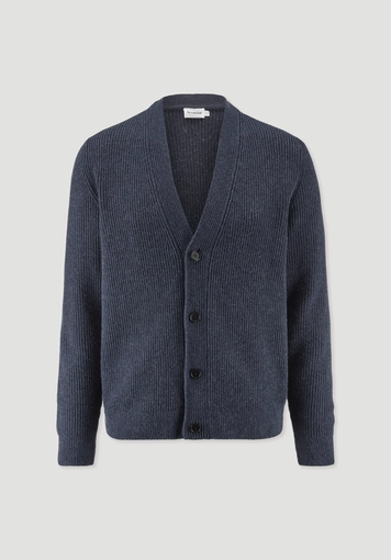 Double-Knit Cardigan Regular aus Bio-Baumwolle und Bio-Merinowolle mit recycelter Wolle