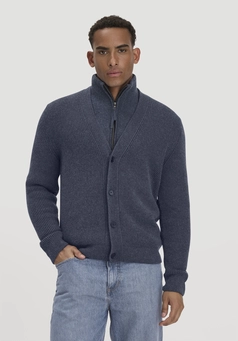 Double-Knit Cardigan Regular aus Bio-Baumwolle und Bio-Merinowolle mit recycelter Wolle