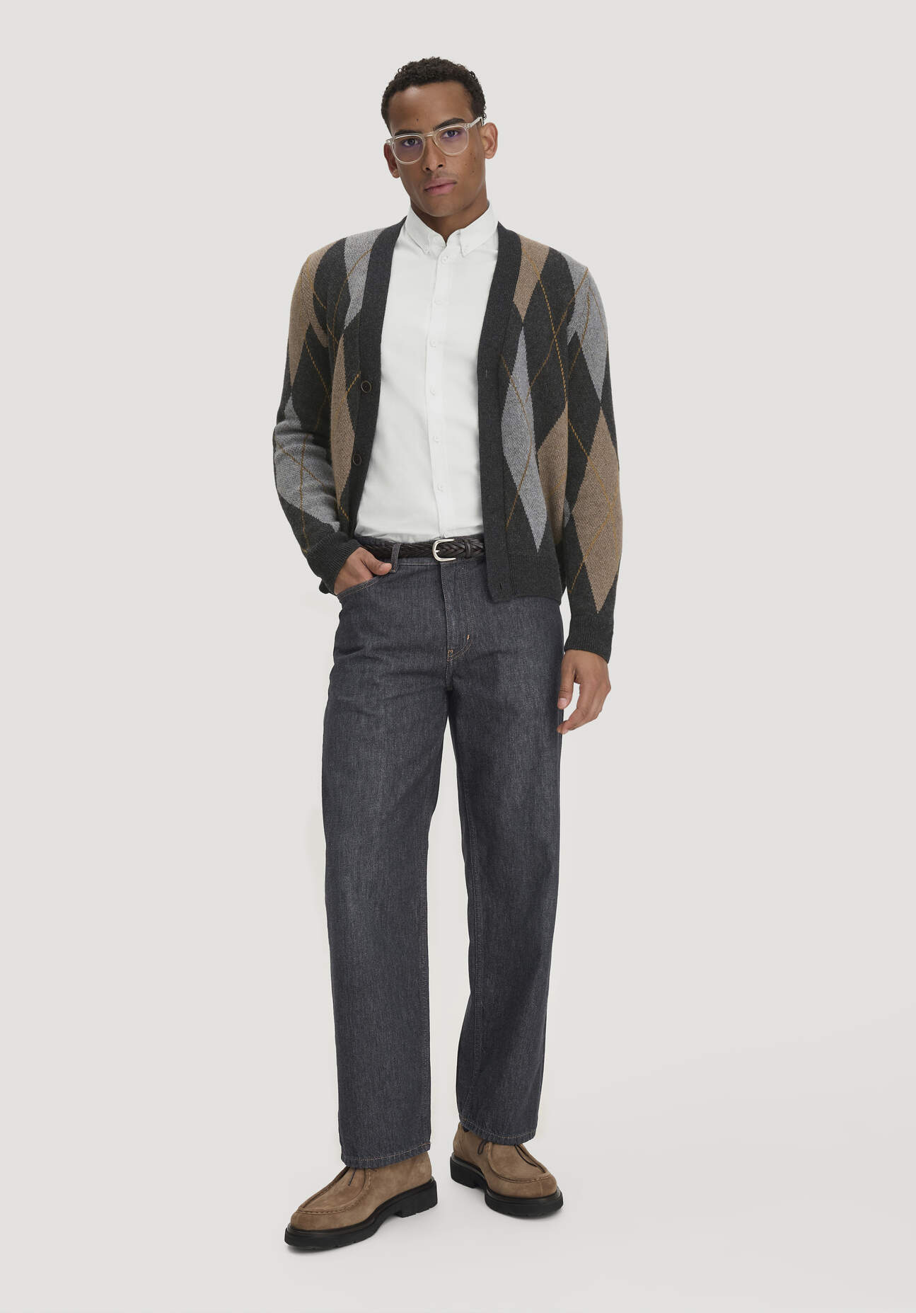 hessnatur Herren Jeans OLE Relaxed Wide Leg aus Bio-Baumwolle mit Recycling-Baumwolle - blau - Größe 33/34