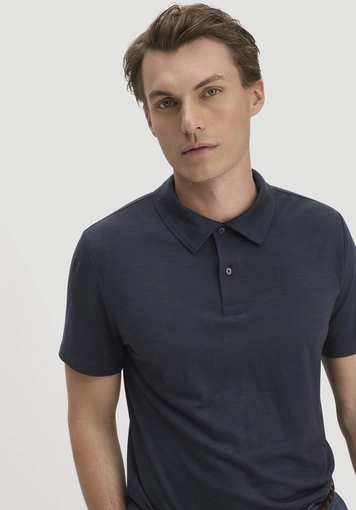 Regular-length polo shirt made from pure organic merino wool - 3