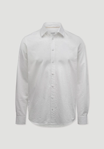 Jacquard shirt, regular fit, made from pure organic cotton Jacquard shirt, regular fit, made from pure organic cotton