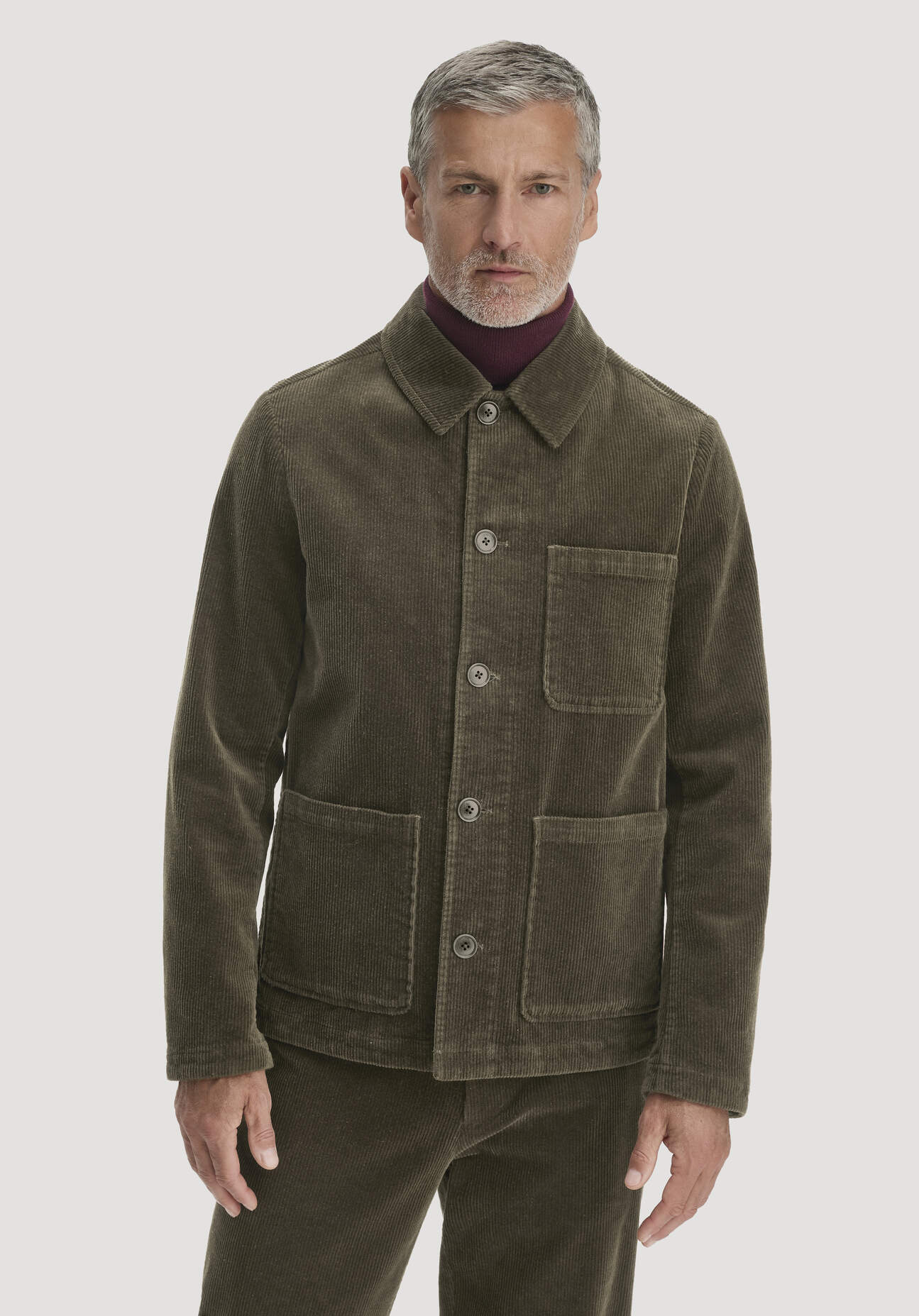 hessnatur Herren Cord Sakko Regular aus Bio-Baumwolle - grün Grösse46