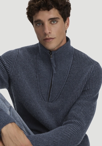 Double Knit Troyer Regular aus Bio-Baumwolle, Bio-Merinowolle und recycelter Wolle - 4