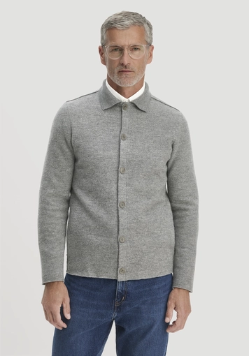 Strickjacke Regular aus reiner Bio-Merinowolle - 0