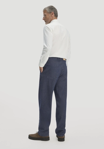 Jeans Relaxed Pleated aus reinem Bio-Denim - 1