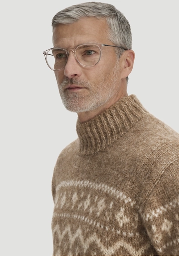 Strick Pullover Relaxed mit Rollkragen aus Alpaka und Bio-Baumwolle - 3