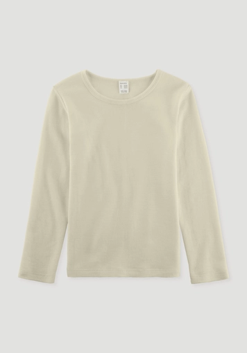 Long-sleeved shirt made from organic merino wool with silk Long-sleeved shirt made from organic merino wool with silk