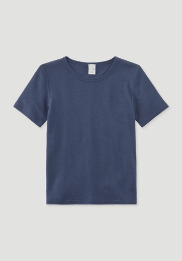 Kurzarmshirt aus Bio-Merinowolle mit Seide Kurzarmshirt aus Bio-Merinowolle mit Seide