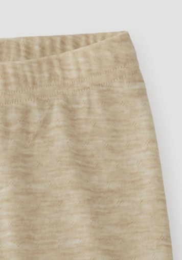Pointelle leggings made from pure organic merino wool - 1