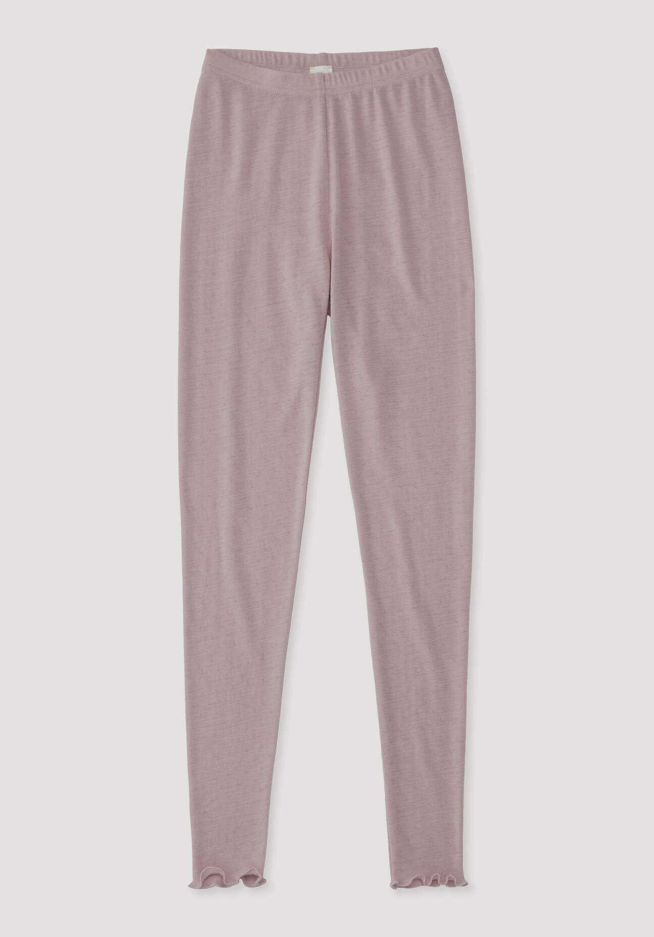hessnatur Kinder Leggings Pointelle aus Bio-Merinowolle - rosa Grösse110/116