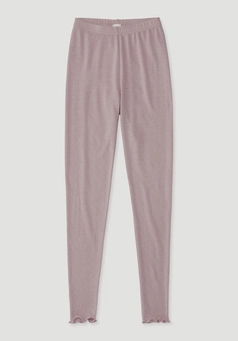 Pointelle leggings made from pure organic merino wool
