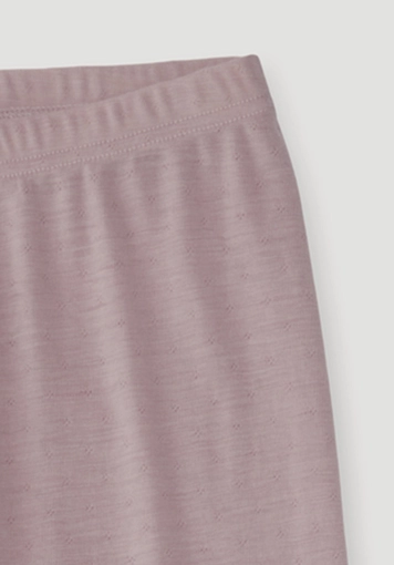 Pointelle leggings made from pure organic merino wool - 1