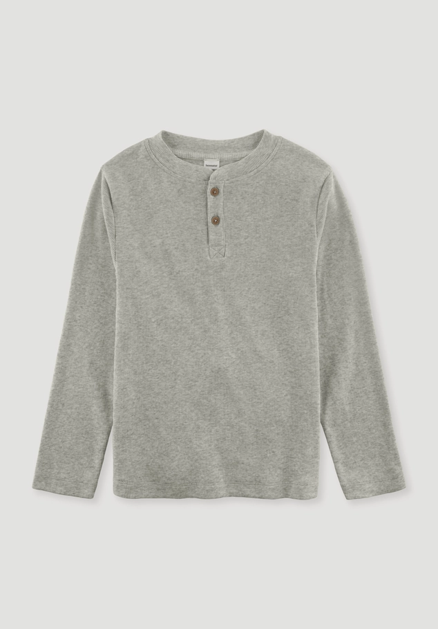 Henley Relaxed Shirt made from organic cotton rib