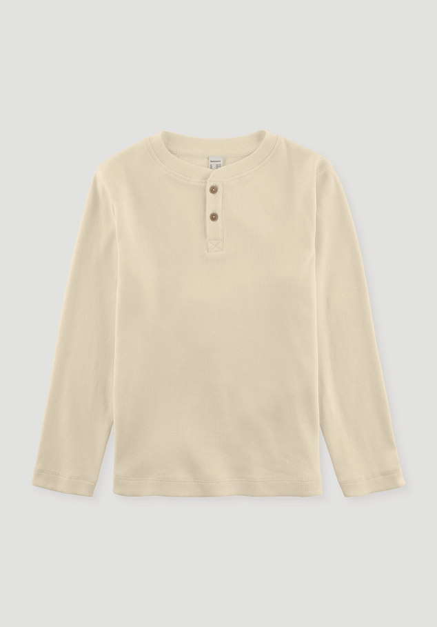 Henley Shirt Relaxed aus Bio-Baumwoll-Rippe