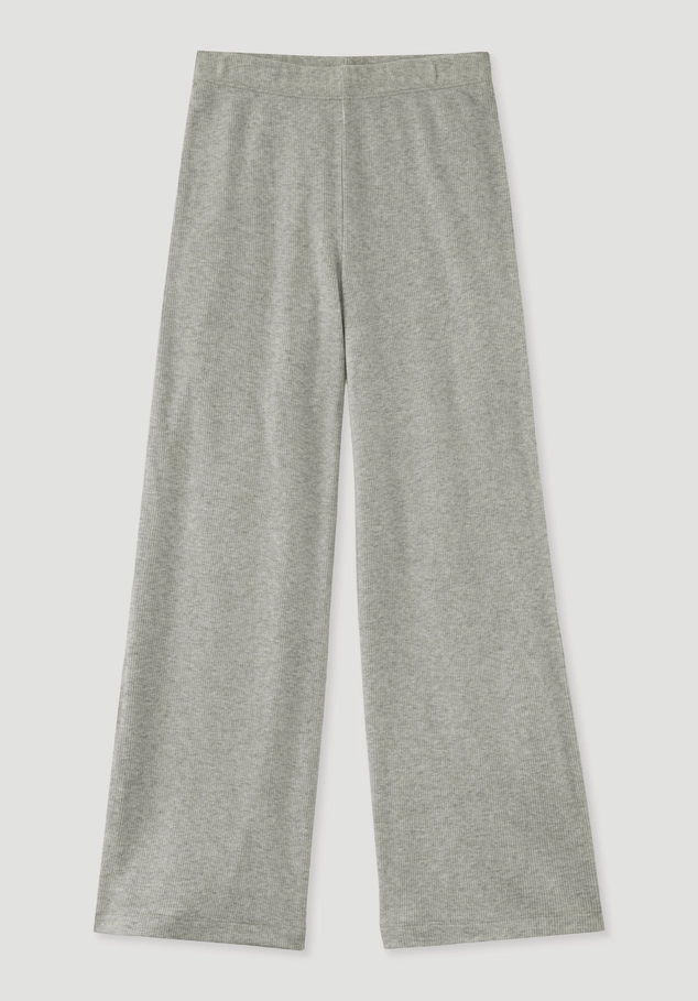 Ribbed relaxed trousers made from organic cotton