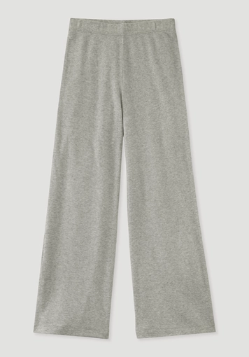 Ribbed relaxed trousers made from organic cotton - 0