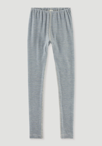 Striped leggings made from organic merino wool with silk Striped leggings made from organic merino wool with silk
